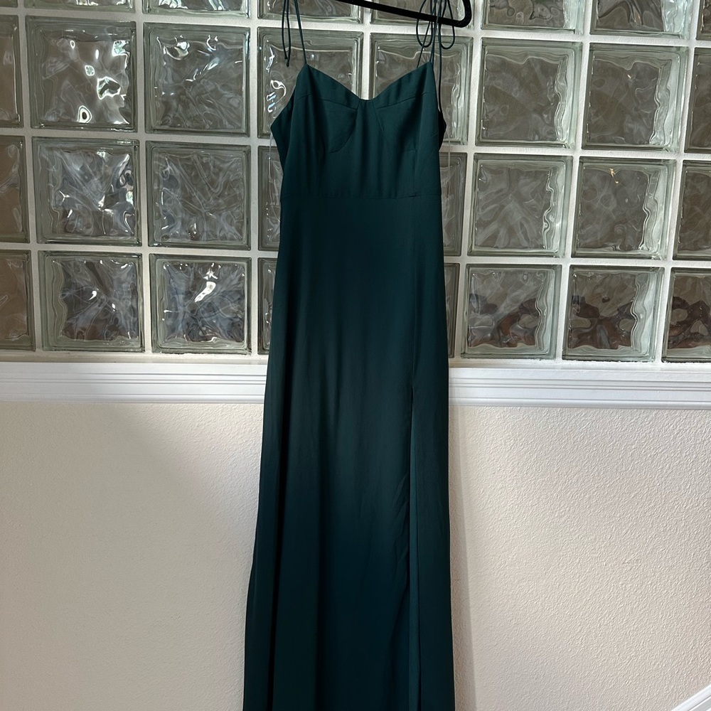 Lulu’s long forest green formal dress. Small.